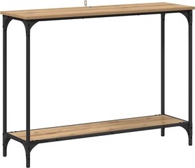 vidaXL Τραπέζι κονσόλας με ράφι artisan δρυς 101 x 30.5 x 75 εκ