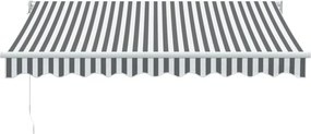 vidaXL Τέντα Πτυσσόμενη Ανθρακί / Λευκή 3 x 2,5 μ. Ύφασμα / Αλουμίνιο