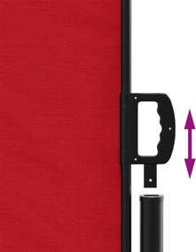 vidaXL Σκίαστρο Πλαϊνό Συρόμενο Κόκκινο 160 x 600 εκ.