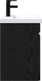 vidaXL Μονάδα μπάνιου με βρύση Μαύρη Δρυς 61 x 40 x 74,5 εκ.