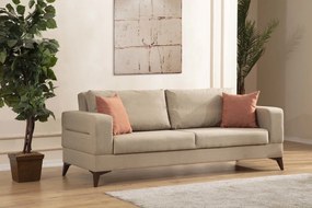 Stewehome Σετ καναπέ + πολυθρόνα 3 θέσεων μπεζ 222x98x86 cm