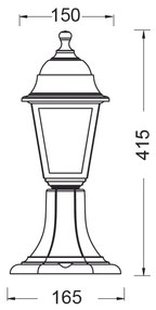 4S PLASTIC FLOOR GARDEN RUST LUMINAIRE 40,5CM E27 IP44