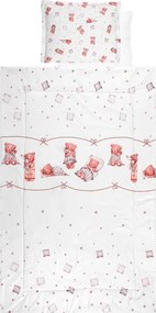 SET LORELLI - 4 PARTS RANFORCE BEARS &amp; PILLOWS BEI