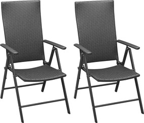 vidaXL Σετ Τραπεζαρίας Κήπου 3 Τεμαχίων Μαύρο