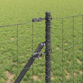 vidaXL Ευρωπαϊκή Στήριξη Φράχτη 25 x 0,4 m PVC-Επικαλυμμένο Ατσάλι
