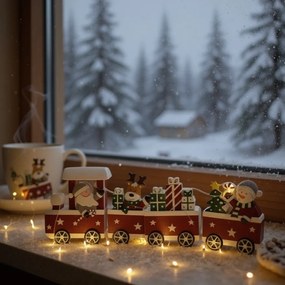 Τρένο ξύλινο φλάτ με 10led