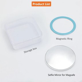 Puluz Μαγνητικός Καθρέφτης με MagSafe για Κινητά Λευκό