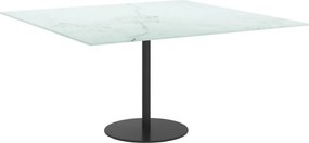 vidaXL Επιφάνεια Τραπεζιού Λευκή 80x80εκ 6 χιλ Ψημ. Γυαλί Μαρμ. Σχέδιο