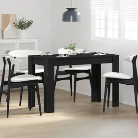 VidaXL Τραπεζαρία Μαύρο Δρυς 120 x 60 x 76 εκ. από Επεξεργασμένο Ξύλο
