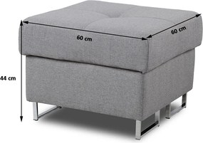 Πουφ χωρίς αποθηκευτικό χώρο Anna Mini/Πράσινο/ 60x44x60 BOG5465