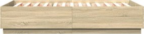 vidaXL Πλαίσιο Κρεβατιού Sonoma Δρυς 140x200 εκ. Επεξεργασμένο Ξύλο