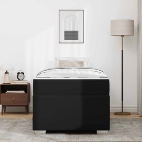 vidaXL Σκελετός Κρεβατιού με στρώμα Μαύρο 100 x 200 cm ύφασμα