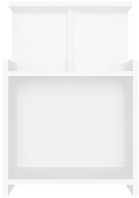 vidaXL Κομοδίνο Λευκό 40 x 35 x 60 εκ. από Επεξ. Ξύλο