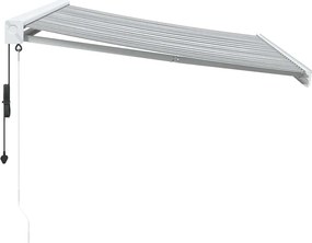 vidaXL Τέντα Πτυσσόμενη Ανθρακί και Λευκή 3,5x2,5μ. Ύφασμα / Αλουμίνιο