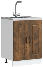 Ντουλάπι βάσης νεροχύτη Kalmar Καπνιστή δρυς 60x46x81,5 εκ.