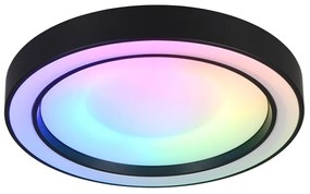 Φωτιστικό Οροφής - Πλαφονιέρα Arco R65091432 Led 22W 2700K-6000K Φ40x7cm RGB Black Mat RL Lighting