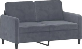 vidaXL Σετ Σαλονιού 3 Τεμαχίων Σκούρο Γκρι Βελούδινο