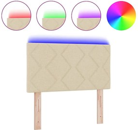 vidaXL Κεφαλάρι Κρεμ 80 cm ύφασμα