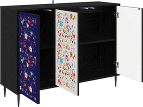 vidaXL Πλαϊνό γραφείο MAINZ Μαύρη Δρυς 102 x 33 x 76 εκ.