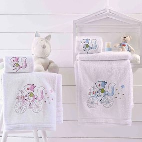 Πετσέτες Σετ Clunny Ροζ 2τμχ. Ρυθμός Towels Set 100% Cotton