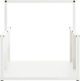 vidaXL Ράφι Καυσόξυλων Λευκό 40x40x40 εκ. Χάλυβας ψυχρής έλασης