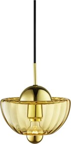 Κρεμαστό Φωτιστικό Lotus Amber Ø25cm Χρυσό
