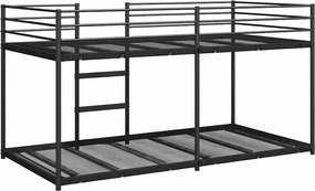 vidaXL Κουκέτα χωρίς στρώμα Μαύρο 90x200 cm Ατσάλι