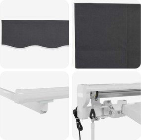 vidaXL Ηλεκτρικό Αναδιπλούμενο Σκίαστρο Ανθρακί 3,5 x 2,5 μ