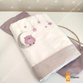 Σετ Σεντόνια Λίκνου Dreamy Owl - Lilac 108102002