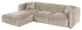 CORNER SOFA (LEFT) TREAT  BEIGE FABRIC 270x163x74Hcm.