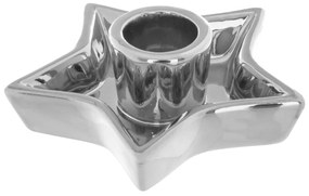 Χριστουγεννιάτικο Κηροπήγιο (Φ10.5x3.5) A-S Star Silver 152357D