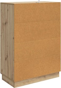 vidaXL Πλαϊνό γραφείο Artisan Δρυς 66 x 34,5 x 92 εκ.