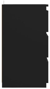 Κομοδίνο Μαύρο 40 x 35 x 62,5 εκ. από Μοριοσανίδα - Μαύρο