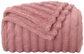 vidaXL Κουβέρτα Ροζ 150 x 130 εκ Μαλλί