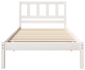 vidaXL Σκελετός Κρεβατιού Λευκό 75 x 190 cm Μασίφ ξύλο πεύκου