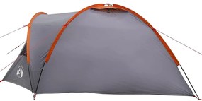 vidaXL Σκηνή Camping με στέγη Γκρι και πορτοκαλί 308 x 268 x 130 εκ.