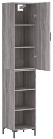 vidaXL Μπουφές Sonoma Γκρι 34,5 x 34 x 180 εκ. από Επεξεργασμένο Ξύλο