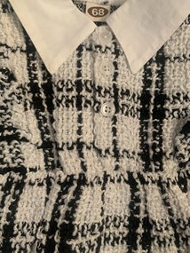 Tweed Knit Baby Dress - Black/White