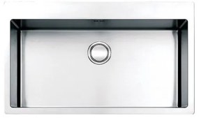 Apell Linear Plus LNP77 77x51 cm Inox Λείος Ένθετος Νεροχύτης
