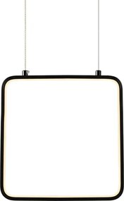 Φωτιστικό οροφής Frame LED square-Μαύρο-Μήκος: 22 εκ.