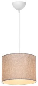 Pakoworld Φωτιστικό Οροφής Μονόφωτο PWL-1115 1xΕ27 Φ22x16.5εκ Μπεζ-Λευκό 147-000058