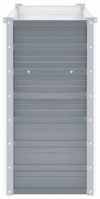 vidaXL Ζαρντινιέρα Υπερυψωμένη Γκρι 160x40x77 εκ. Γαλβανισμ. Χάλυβας