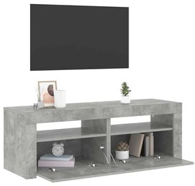 vidaXL Έπιπλο Τηλεόρασης με LED Γκρι Σκυροδέματος 120 x 35 x 40 εκ.