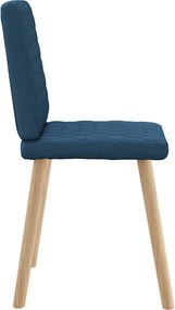 vidaXL Καρέκλες Τραπεζαρίας 4 τεμ. Μπλε Υφασμάτινες
