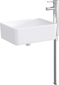 vidaXL Λεκάνη μπάνιου Χρωμέ 40,5 x 30,5 x 13 cm Μέταλλο