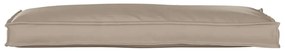 vidaXL Μαξιλάρι παλέτας για πάγκο Taupe 110 x 40 x 8 εκ Ύφασμα Oxford