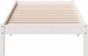 vidaXL Πλαίσιο Κρεβατιού Μακρύ Χωρ. Στρώμα Λευκό 80x220 εκ Μασίφ Πεύκο