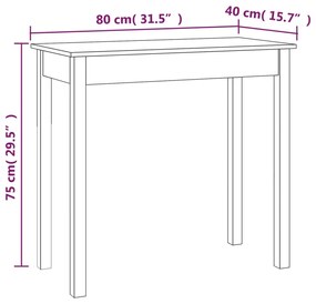 ΤΡΑΠΕΖΙ ΚΟΝΣΟΛΑ 80 X 40 X 75 ΕΚ. ΑΠΟ ΜΑΣΙΦ ΞΥΛΟ ΠΕΥΚΟΥ 814244