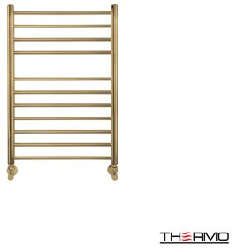 Thermo Bellavia Θερμαινόμενη πετσετοκρεμάστρα 75x50cm Brushed Gold ΔΕΝ ΠΕΡΙΛΑΜΒΑΝΤΟΝΤΑΙ ΔΙΑΚΟΠΤΕΣ & ΑΝΤΙΣΤΑΣΕΙΣ
