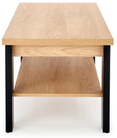 JENNA, c.table, natural hikora / black DIOMMI V-PL-JENNA-LAW-HIKORA/CZARNY